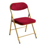 chaise pliante en velours rouge