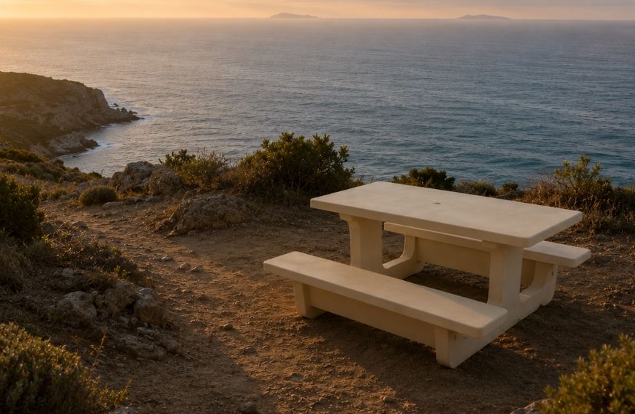 table pique-nique en béton