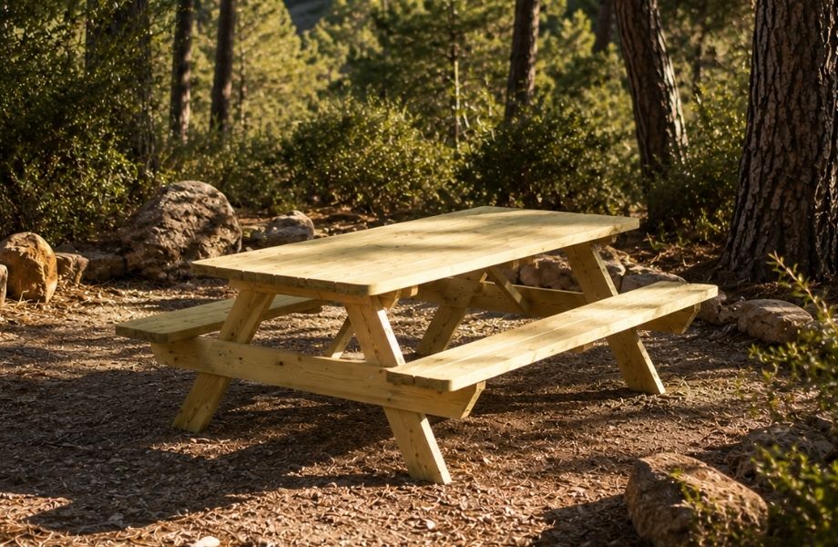 table pique nique en bois